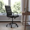 Flash Furniture Mid-Back Black LeatherSoft Executive Swivel Chair GO-2286M-BK-BK-GG